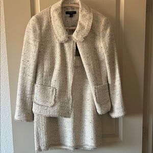 Ann Taylor Cream Tweed SUIT